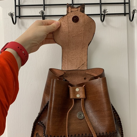 Handmade Genuine Leather Backpack - Picture 16 of 17